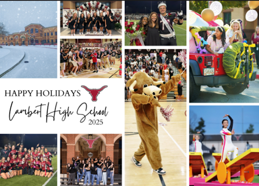 Lambert High School wishing students happy holidays (Longhorn Nation News).
