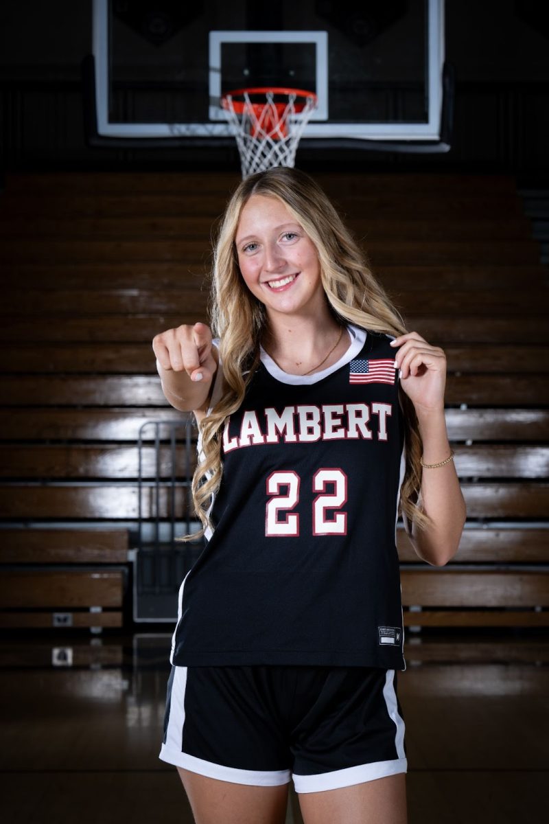 Taylor posing for her senior basketball photos (Molly Taylor).