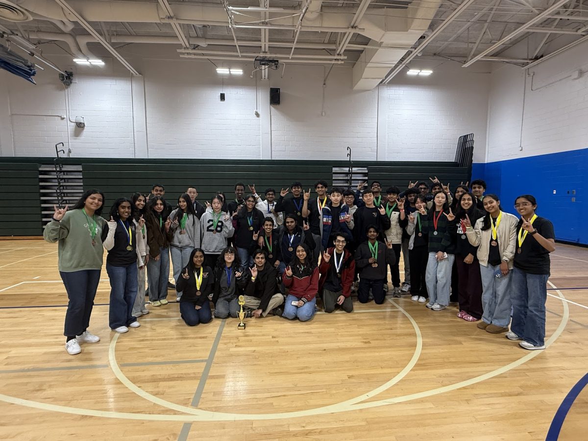 The Science Olympiad team after placing at the region competition (Shritan Suryadevara).