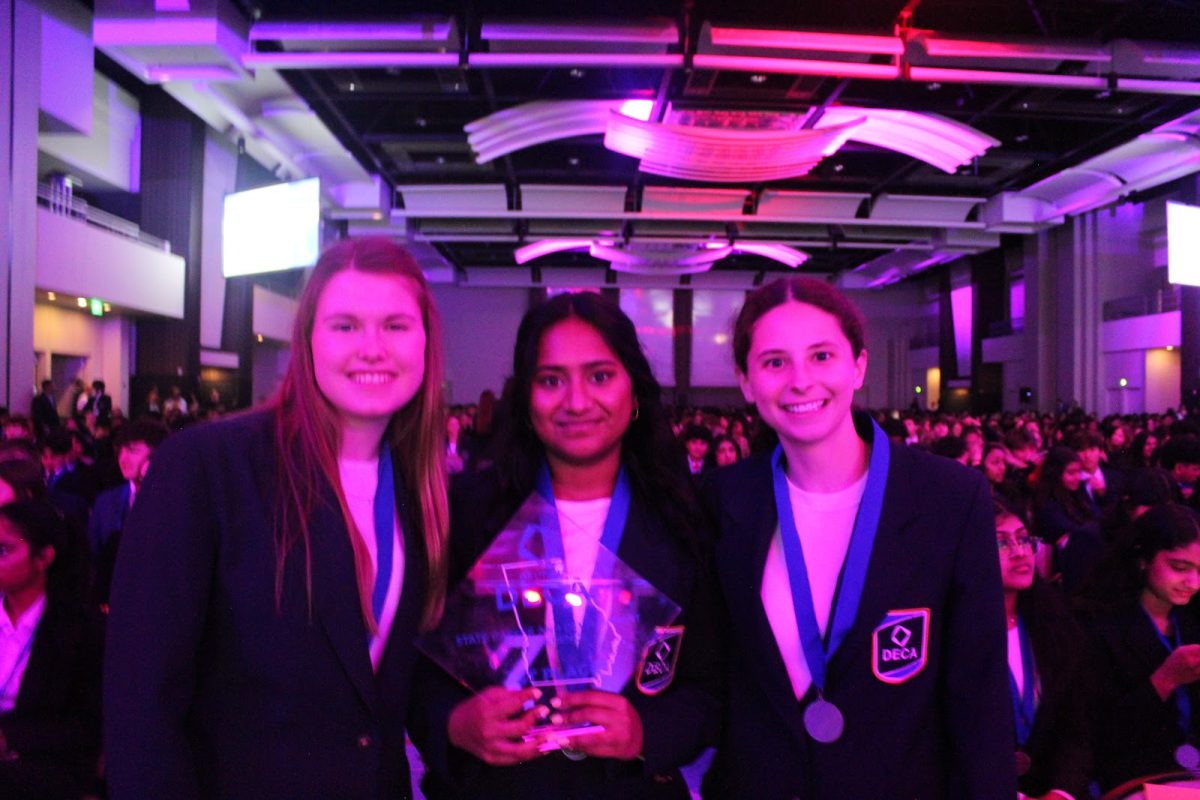 Adithi Subramaniam and her fellow competitors with their first place award at SLC (Adithi Subramaniam).
